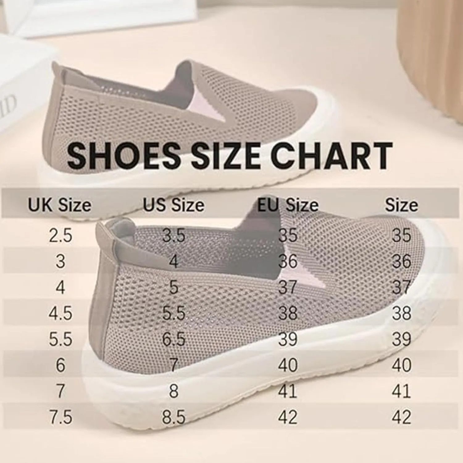 Women’s Breathable Mesh Walking Shoes, Orthopedic Support & Slip-On for Daily Wear, Travel & Hiking