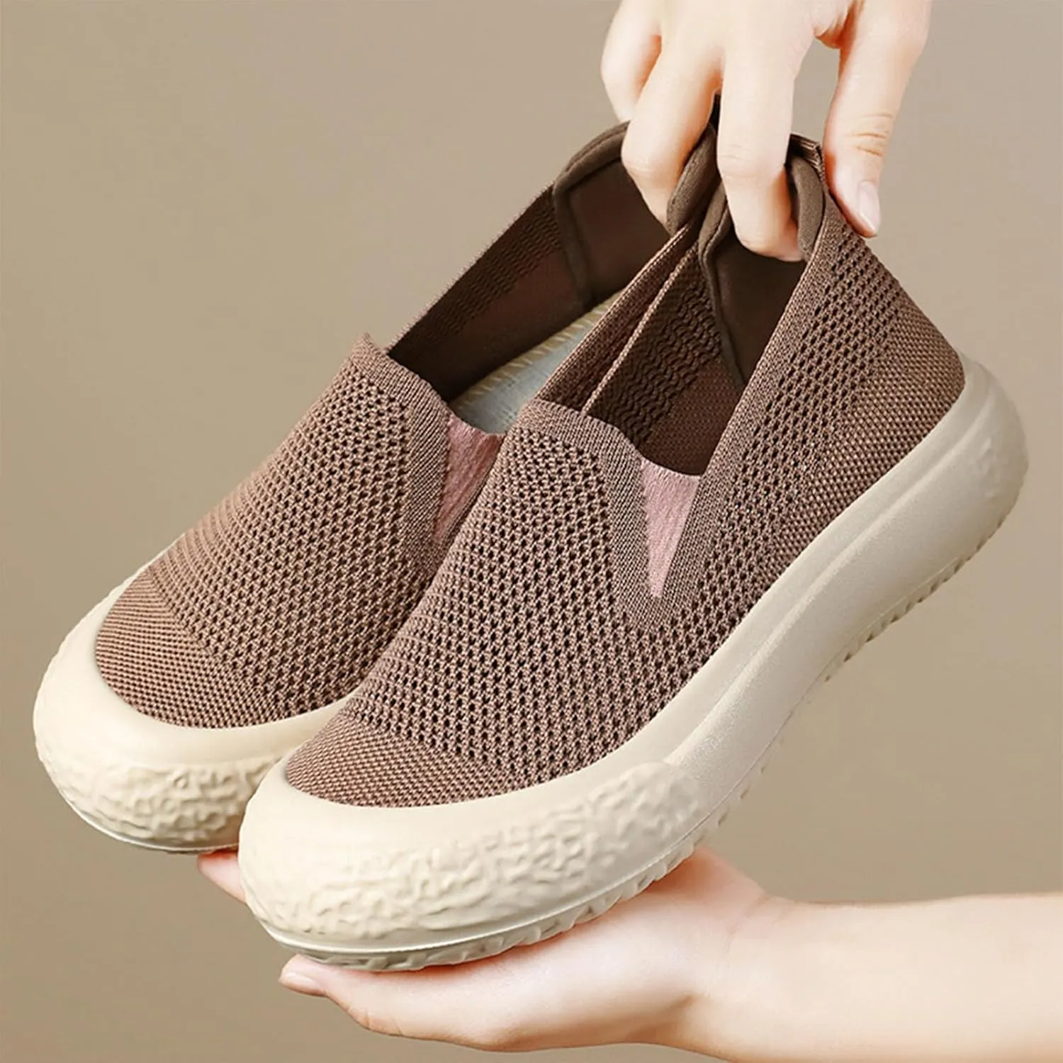 Women’s Breathable Mesh Walking Shoes, Orthopedic Support & Slip-On for Daily Wear, Travel & Hiking