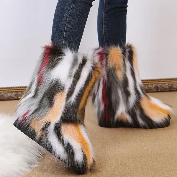 Women's Casual Warm Plush Mid-Leg Snow Boots 48476185S