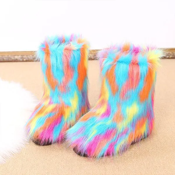 Women's Casual Warm Plush Mid-Leg Snow Boots 48476185S