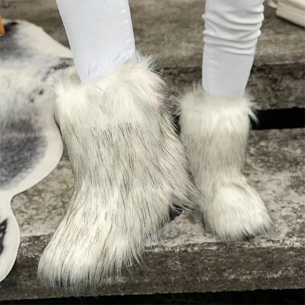 Women's Casual Warm Plush Mid-Leg Snow Boots 48476185S