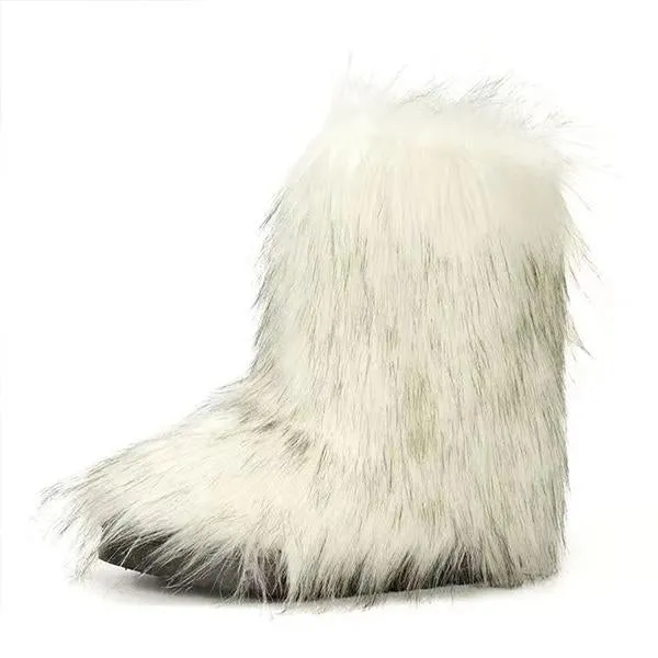 Women's Casual Warm Plush Mid-Leg Snow Boots 48476185S