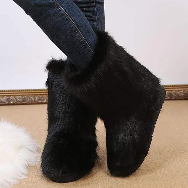 Women's Casual Warm Plush Mid-Leg Snow Boots 48476185S