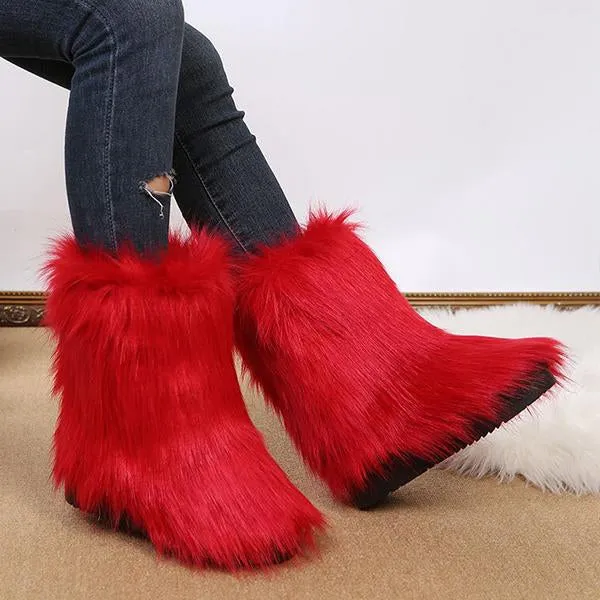 Women's Casual Warm Plush Mid-Leg Snow Boots 48476185S