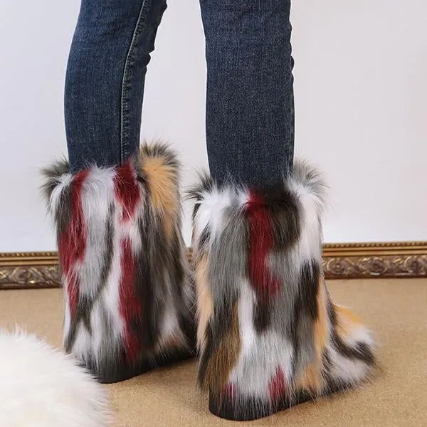Women's Casual Warm Plush Mid-Leg Snow Boots 48476185S