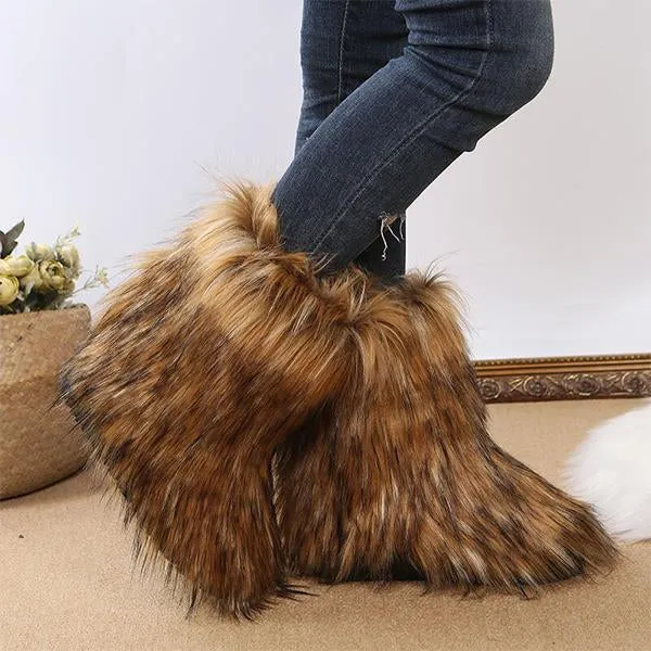 Women's Casual Warm Plush Mid-Leg Snow Boots 48476185S