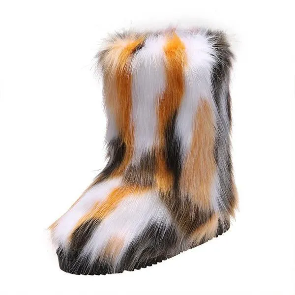 Women's Casual Warm Plush Mid-Leg Snow Boots 48476185S