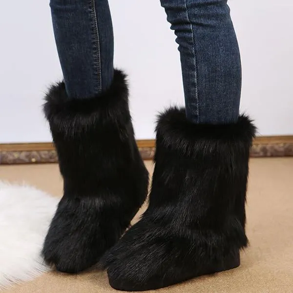 Women's Casual Warm Plush Mid-Leg Snow Boots 48476185S
