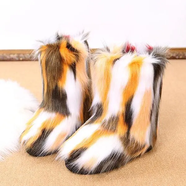Women's Casual Warm Plush Mid-Leg Snow Boots 48476185S