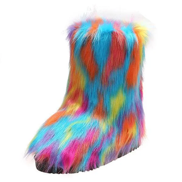 Women's Casual Warm Plush Mid-Leg Snow Boots 48476185S
