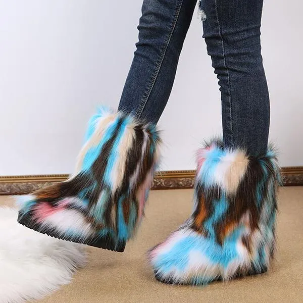 Women's Casual Warm Plush Mid-Leg Snow Boots 48476185S