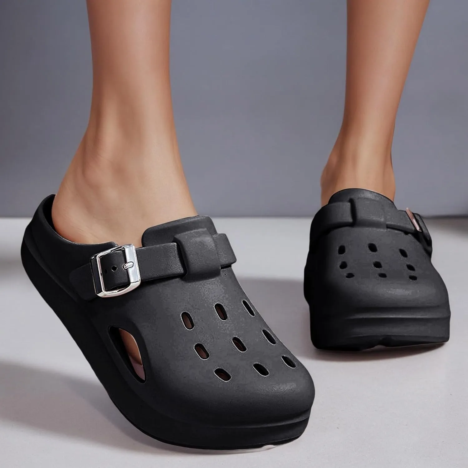 Women's Slide Sandals Comfortable Thick Sole Clogs Arch Support Slippers Casual Wear Lightweight Slip On Mules