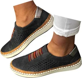 Women's Slip on Shoe Walking Travel Shoes Casual Loafers Breathable Flat Shoes Lightweight Comfort Flats Sneakers