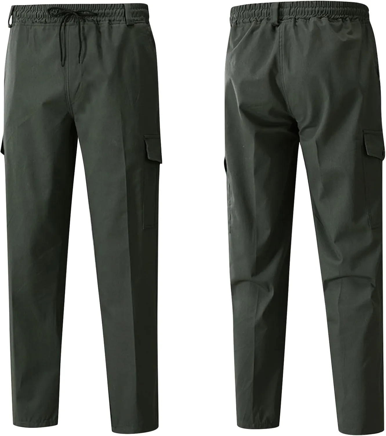ZEFOTIM Casual Pants for Men Camouflage/Solid Color Cinch Bottom Casual Pant Breathable Trousers with Pockets