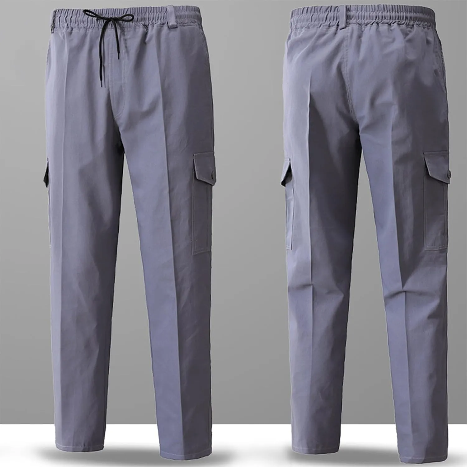 ZEFOTIM Casual Pants for Men Camouflage/Solid Color Cinch Bottom Casual Pant Breathable Trousers with Pockets