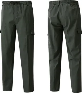 ZEFOTIM Casual Pants for Men Camouflage/Solid Color Cinch Bottom Casual Pant Breathable Trousers with Pockets